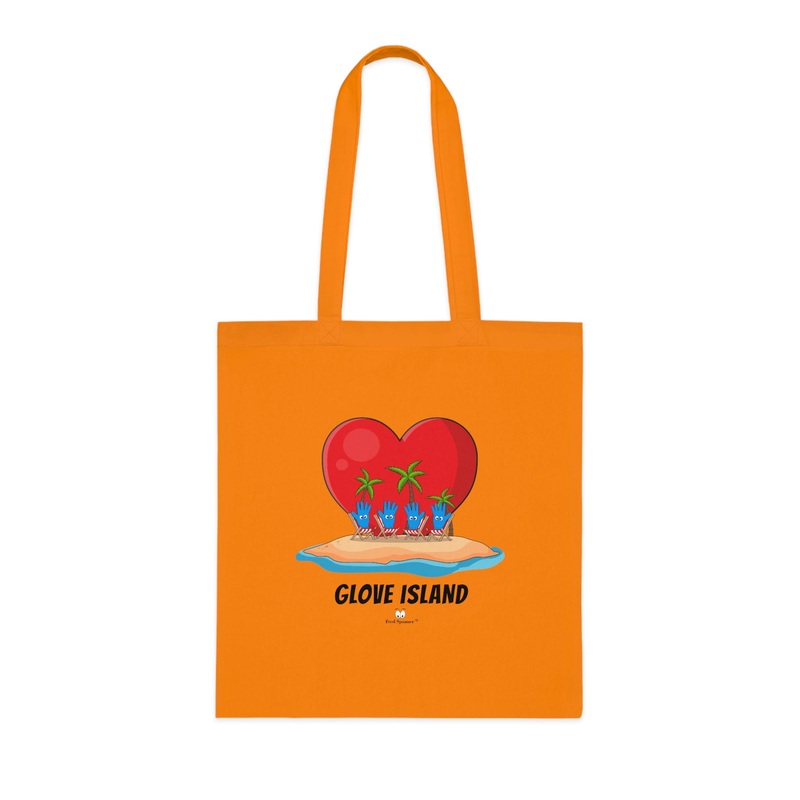 Glove Island- Cotton Tote Bag|One size|Orange|Royal Blue|White|Red