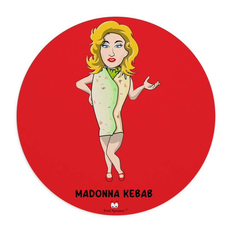 Madonna Kebab Mouse Pad|One size|Round