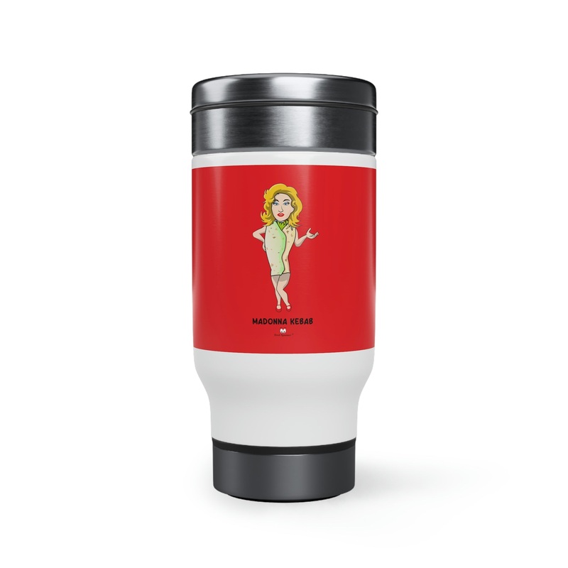 Madonna Kebab Stainless Steel Travel Mug with Handle