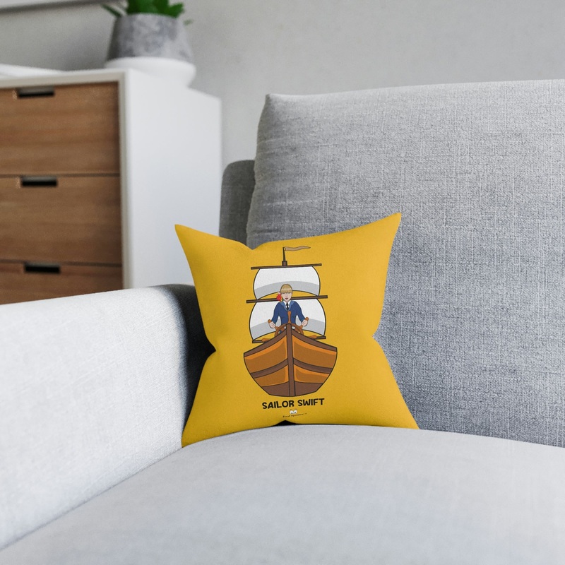 Sailor Swift Square Pillow|12″  12″