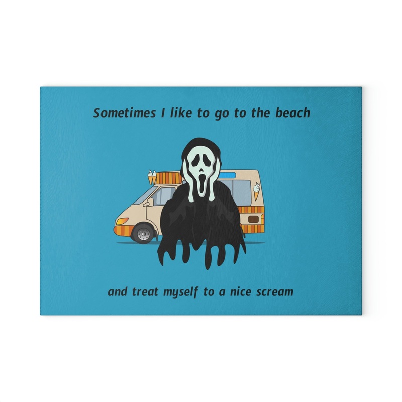 Scream- Glass Cutting Board|8″ x 11″|Rectangle