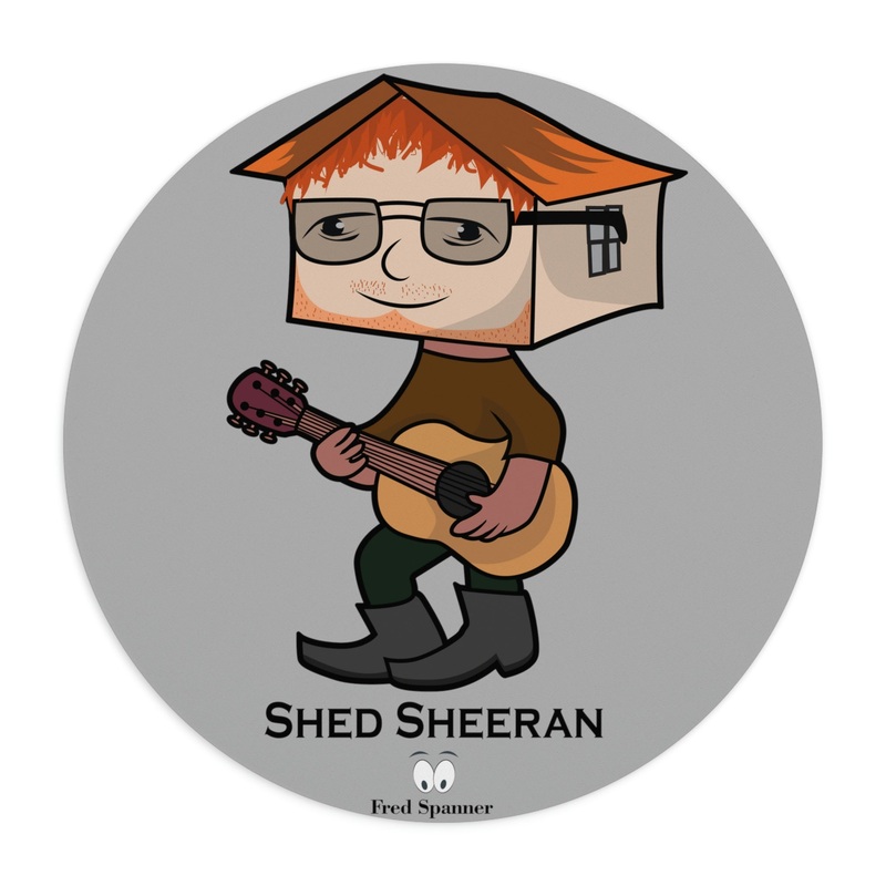 Shed Sheeran Mouse Pad|One size|Round