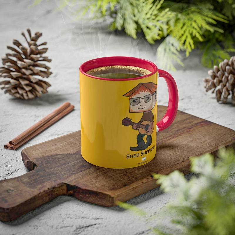 Shed Sheeran Mug|11oz|Red|Light Blue|Pink|Yellow|Golden Yellow