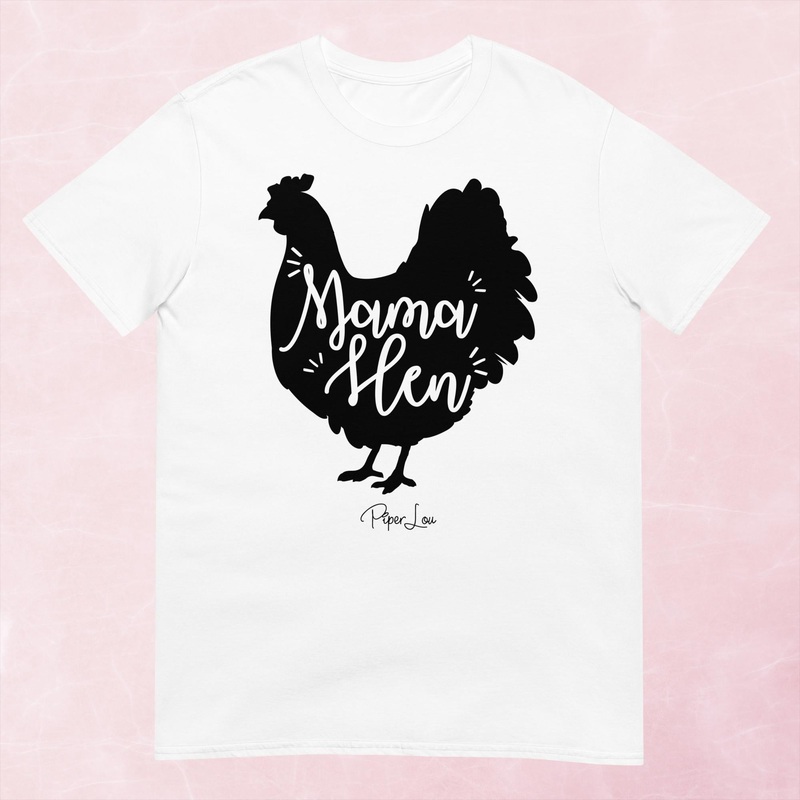 Mama Hen Graphic Tee|Heather Red|Tropical Blue|Sand|Light Blue|Sport Grey|Cornsilk|White|S|M|L|XL|2XL|3XL