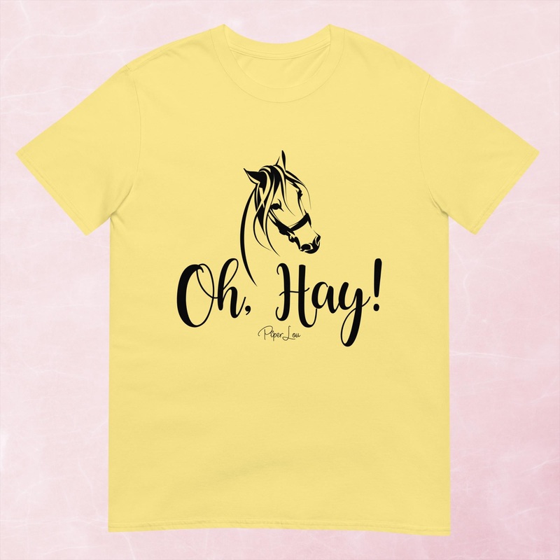 Oh Hay Graphic Tee|Heather Red|Tropical Blue|Sand|Light Blue|Sport Grey|Cornsilk|White|S|M|L|XL|2XL|3XL