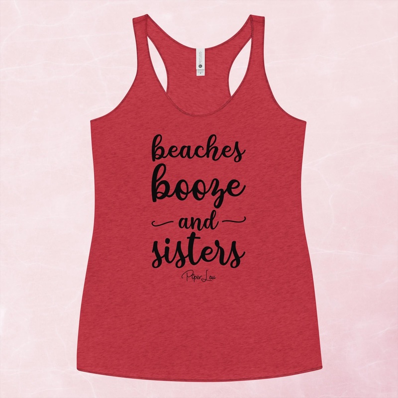 Beaches Booze And Sisters Graphic Tank Top