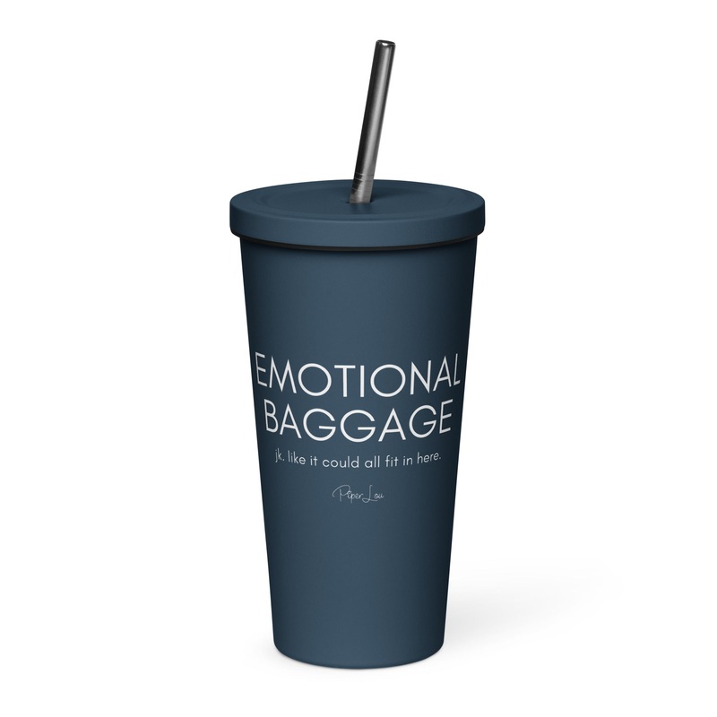 Emotional Baggage 20oz Burst Tumbler + Straw