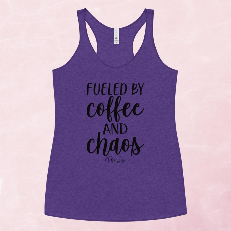 Fueled By Coffee And Chaos Graphic Tank Top