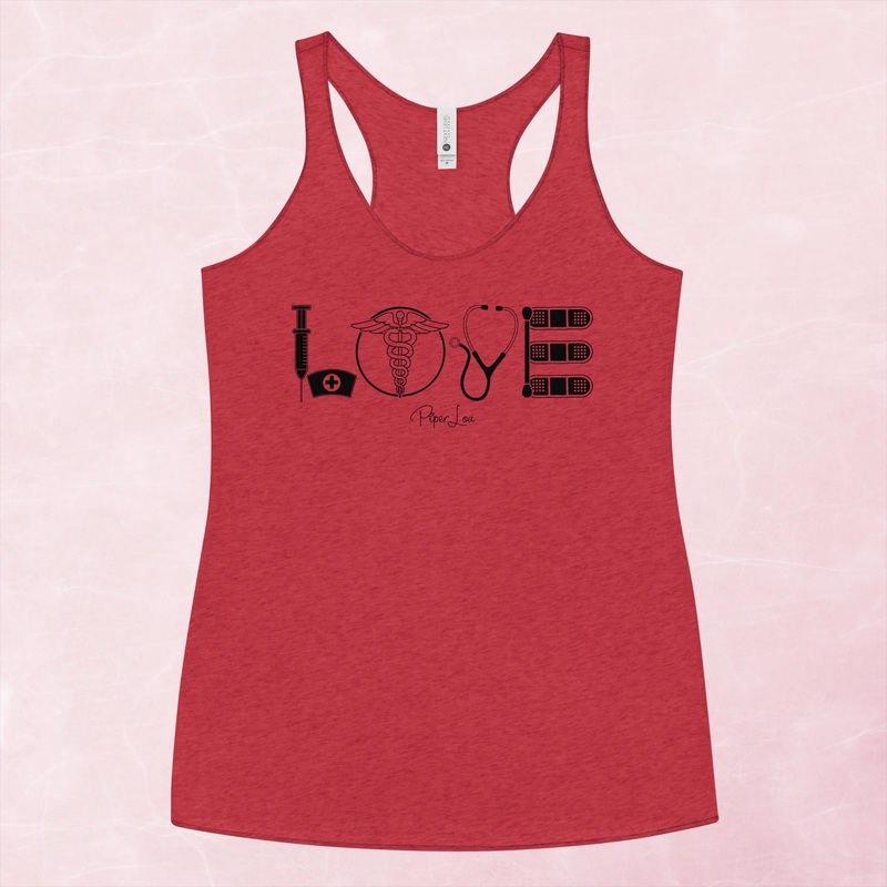 Nurse Love Graphic Tank Top|Purple Rush|Vintage Red|Vintage Turquoise|Heather White|XS|S|M|L|XL