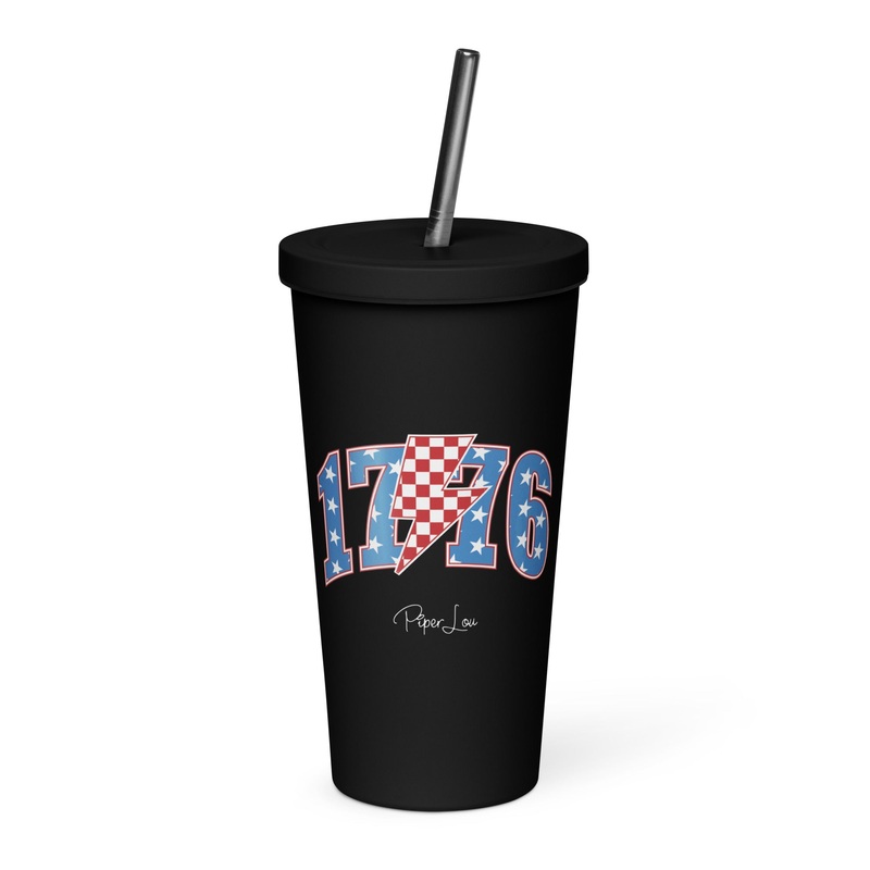 1776 20oz Burst Tumbler + Straw