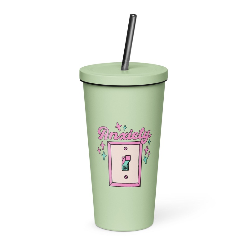 Anxiety ON 20oz Burst Tumbler + Straw