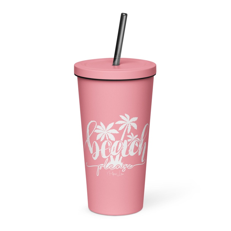 Beach Please 20oz Burst Tumbler + Straw