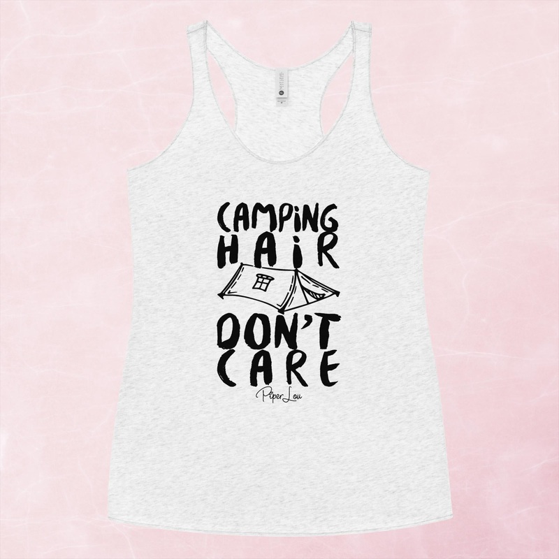 Camping Hair Don’t Care Graphic Tank Top