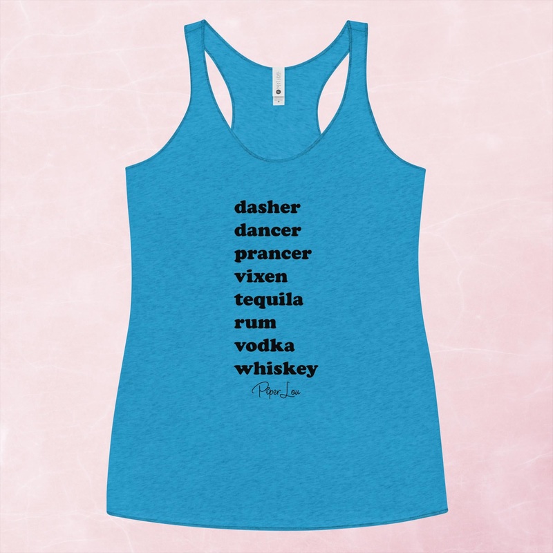 Dasher Dancer Prancer Vixen Drinks Graphic Tank Top
