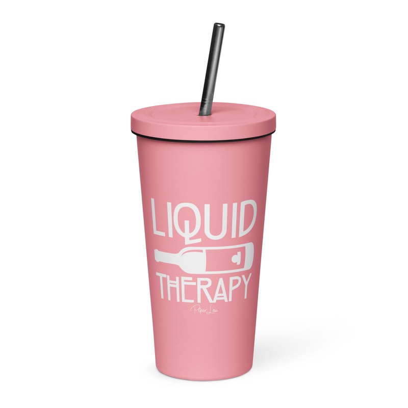 Liquid Therapy (Wine) 20oz Burst Tumbler + Straw