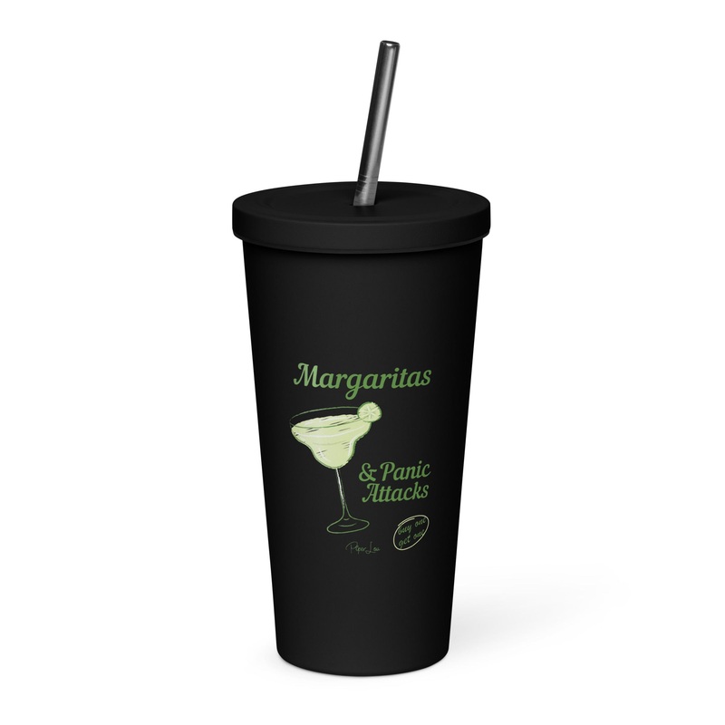 Margaritas & Panic Attacks 20oz Burst Tumbler + Straw
