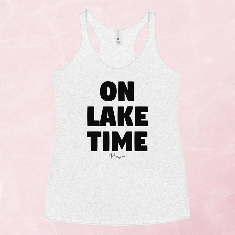 On Lake Time Graphic Tank Top|Purple Rush|Vintage Red|Vintage Turquoise|Heather White|XS|S|M|L|XL