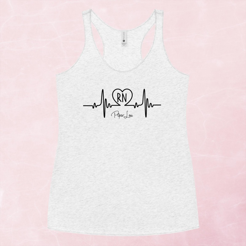 RN Nurse Heartbeat Graphic Tank Top