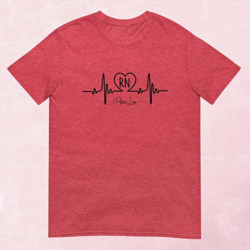 RN Nurse Heartbeat Graphic Tee