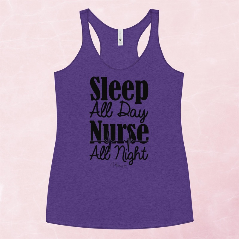 Sleep All Day Nurse All Night Graphic Tank Top