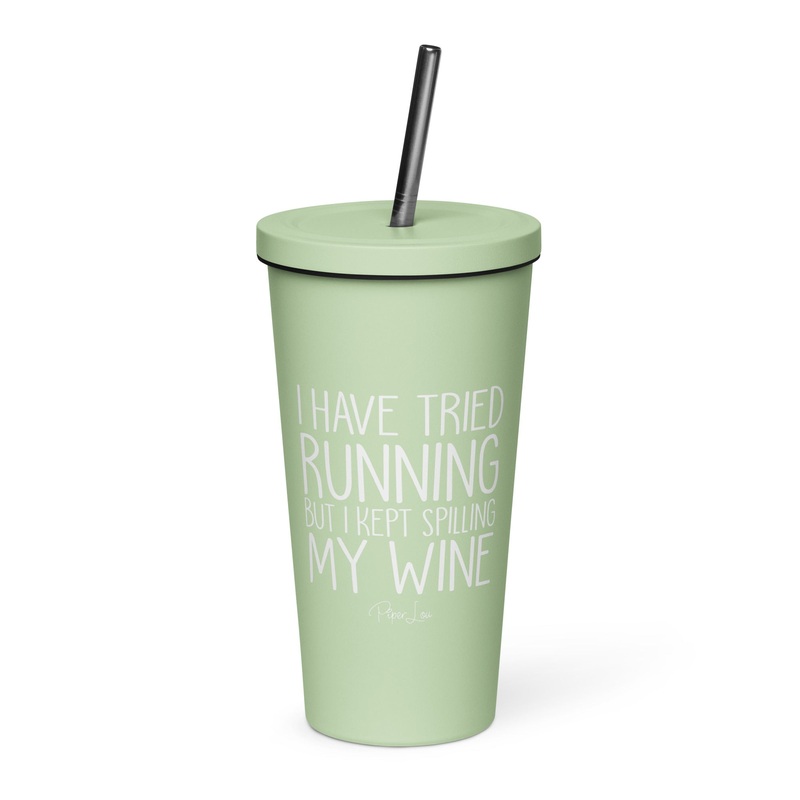 Spilling My Wine 20oz Burst Tumbler + Straw