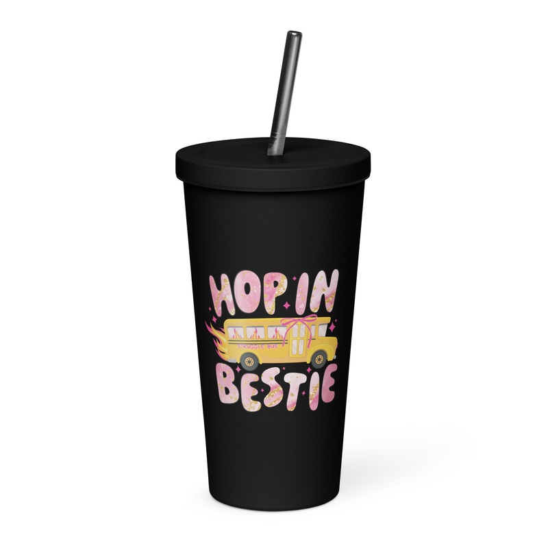 Struggle Bus 20oz Burst Tumbler + Straw