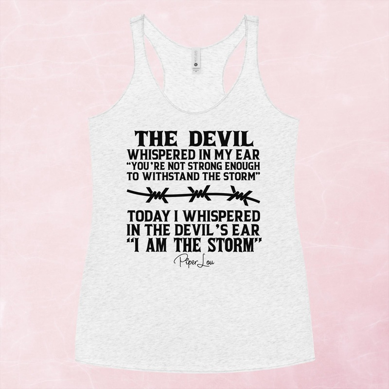 The Devil Whispered In My Ear Graphic Tank Top