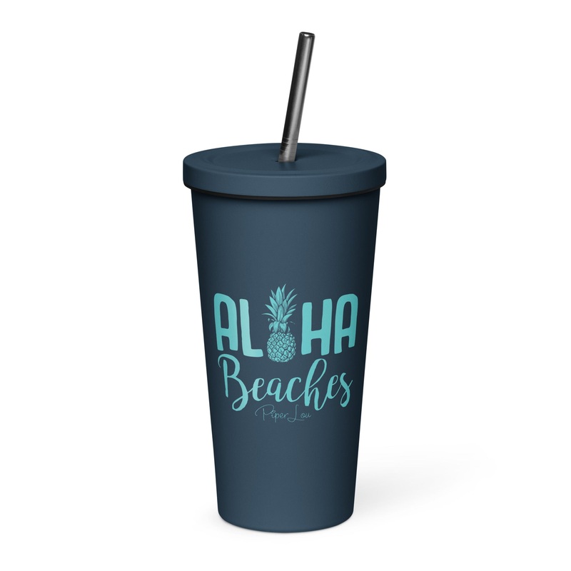 Aloha Beaches 20oz Burst Tumbler + Straw