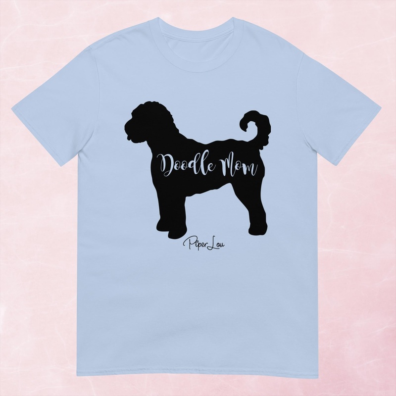 Doodle Mom Graphic Tee|Heather Red|Tropical Blue|Sand|Light Blue|Sport Grey|Cornsilk|White|S|M|L|XL|2XL|3XL