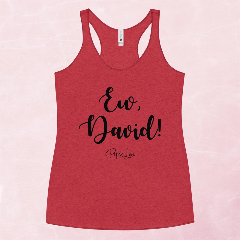 Ew David Graphic Tank Top|Purple Rush|Vintage Red|Vintage Turquoise|Heather White|XS|S|M|L|XL
