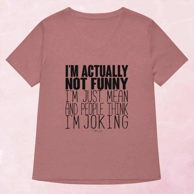 I’m Actually Not Funny Women’s Graphic V-Neck