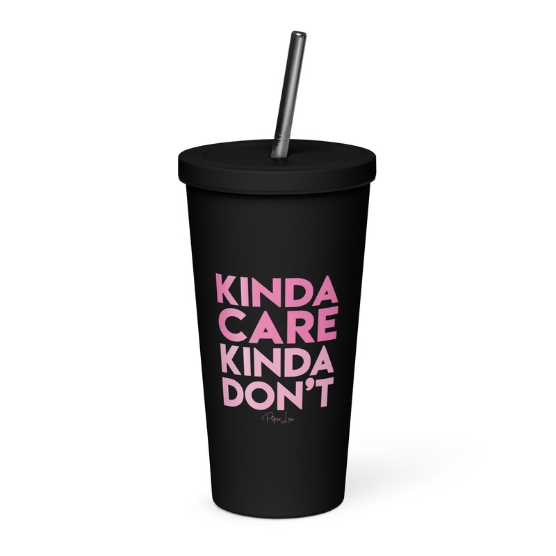 Kinda Care, Kinda Don’t 20oz Burst Tumbler + Straw