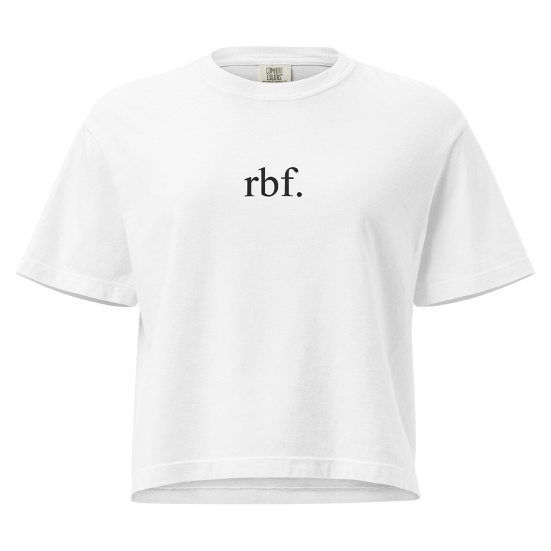 RBF Embroidered Cropped Boxy Comfort Colors Tee