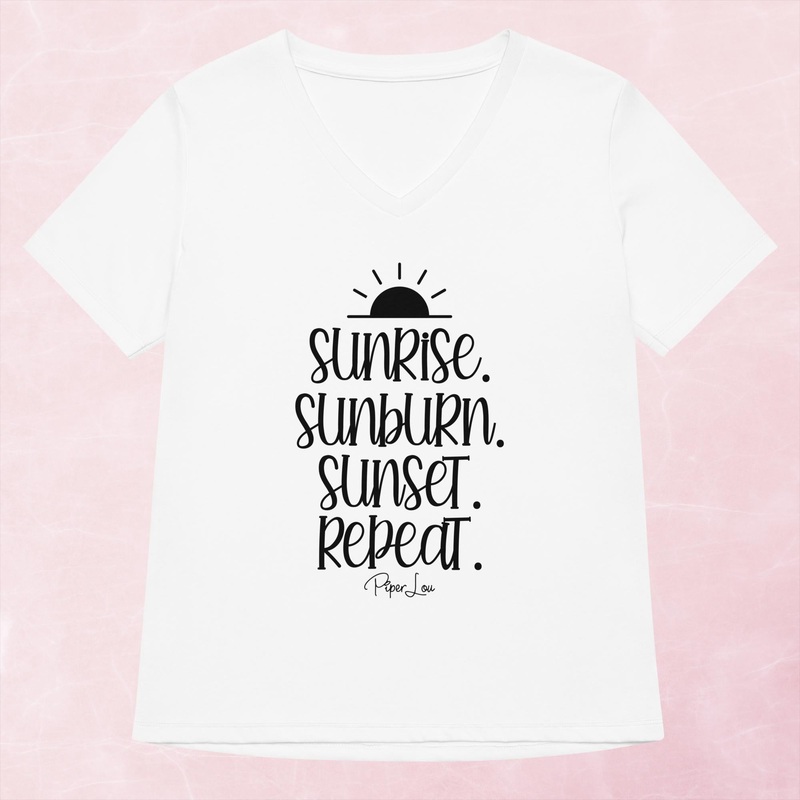 Sunrise Sunburn Sunset Repeat Women’s Graphic V-Neck