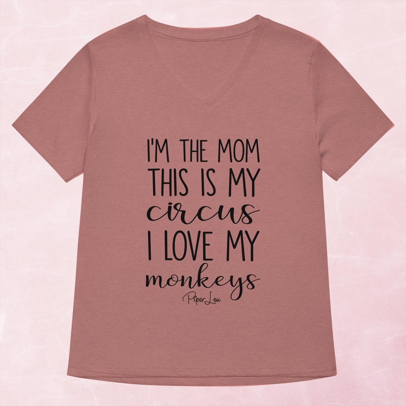 This Is My Circus I Love My Monkeys Women’s Graphic V-Neck