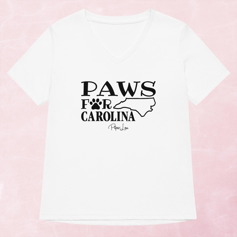100% Donation | Paws For Carolina Women’s Graphic V-Neck