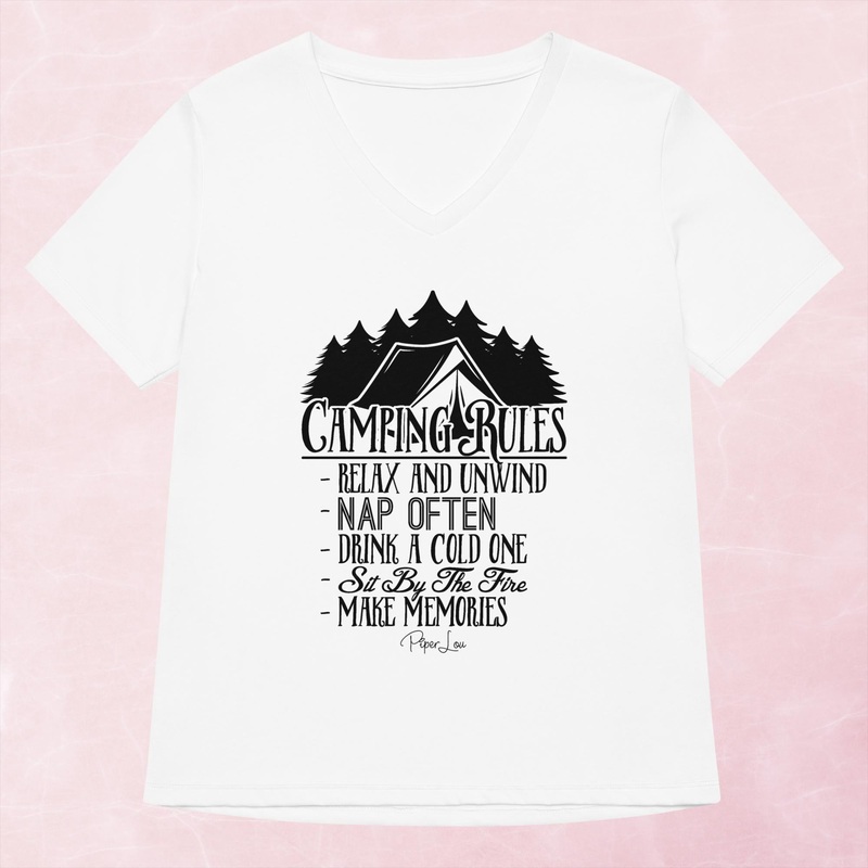 Camping Rules Women’s Graphic V-Neck