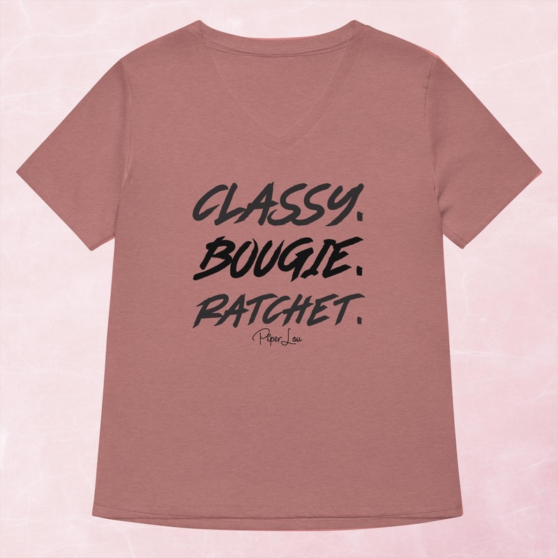 Classy Bougie Ratchet Women’s Graphic V-Neck