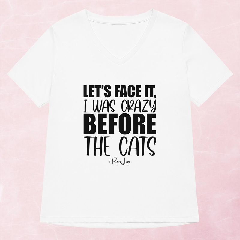 Crazy Before The Cats Women’s Graphic V-Neck
