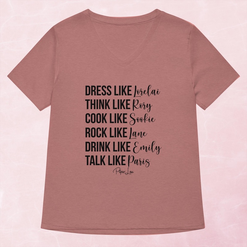 Dress Like Lorelai Think Like Rory Women’s Graphic V-Neck