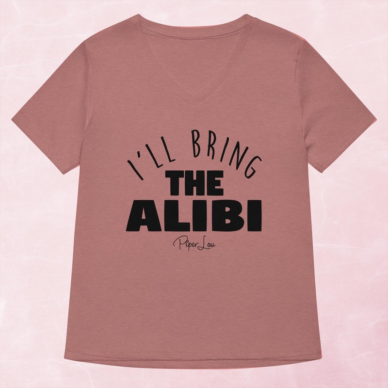 I’ll Bring The Alibi Women’s Graphic V-Neck