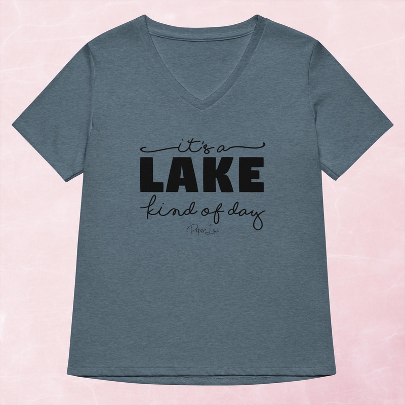 It’s A Lake Kind Of Day Women’s Graphic V-Neck