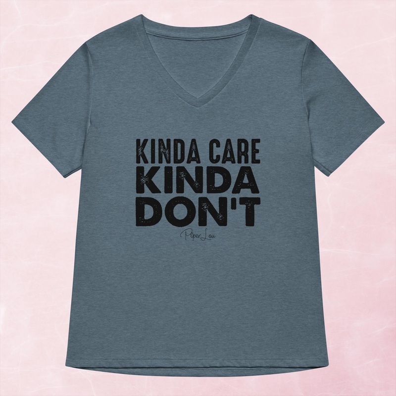 Kinda Care Kinda Don’t Women’s Graphic V-Neck