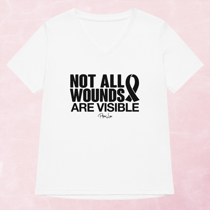 Not All Wounds Are Visible Women’s Graphic V-Neck
