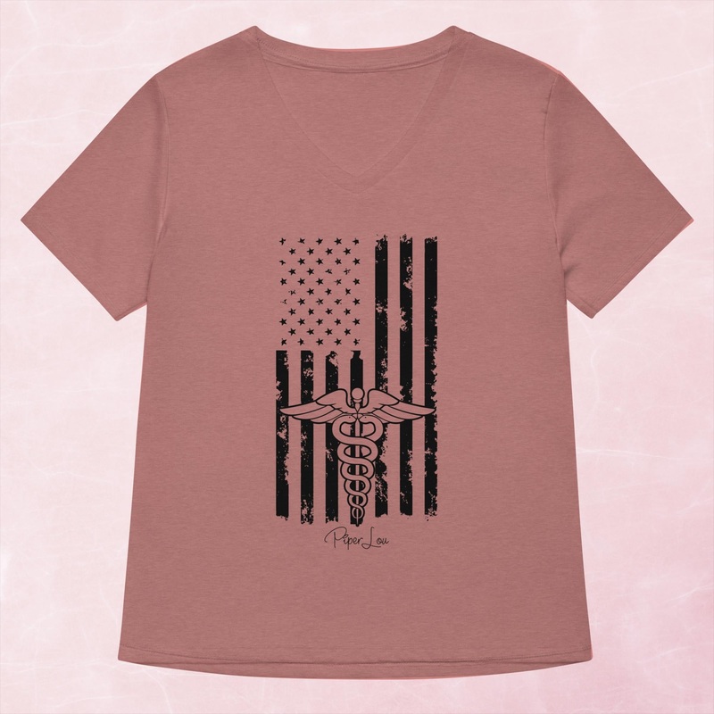 Nurse Flag Women’s Graphic V-Neck