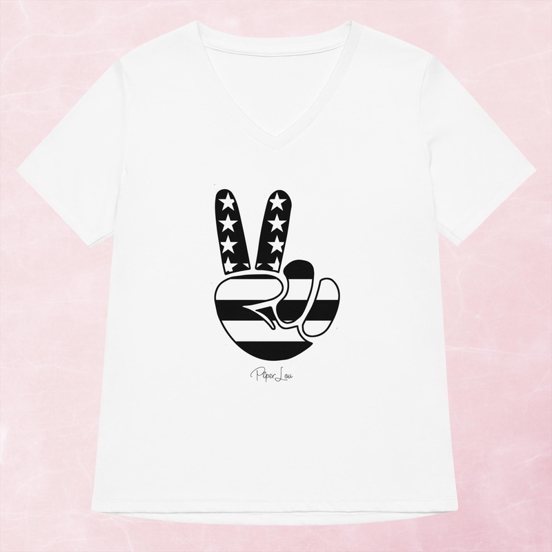 Peace Hand USA Women’s Graphic V-Neck