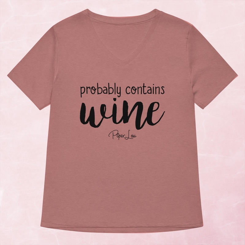 Probably Contains Wine Women’s Graphic V-Neck