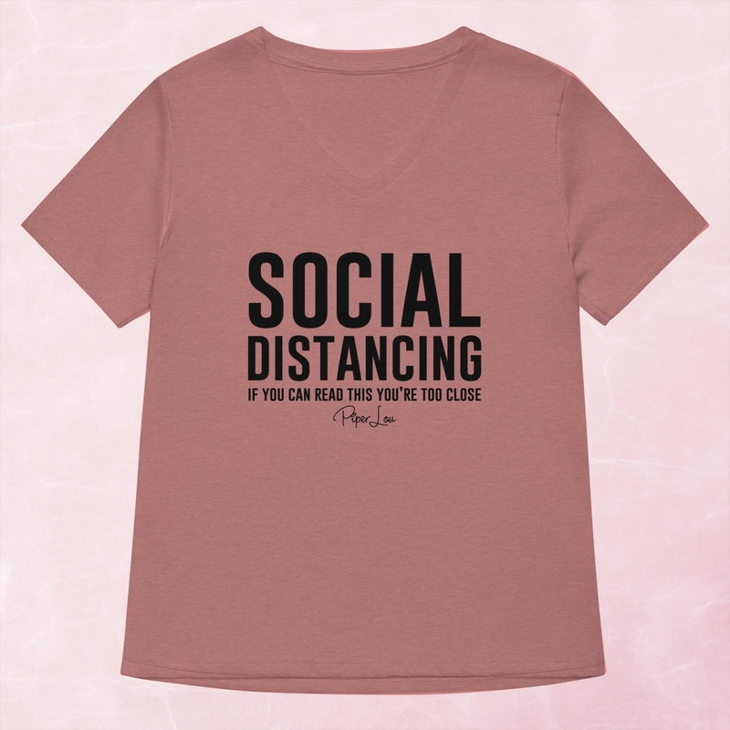 Social Distancing If You Can Read This Women’s Graphic V-Neck