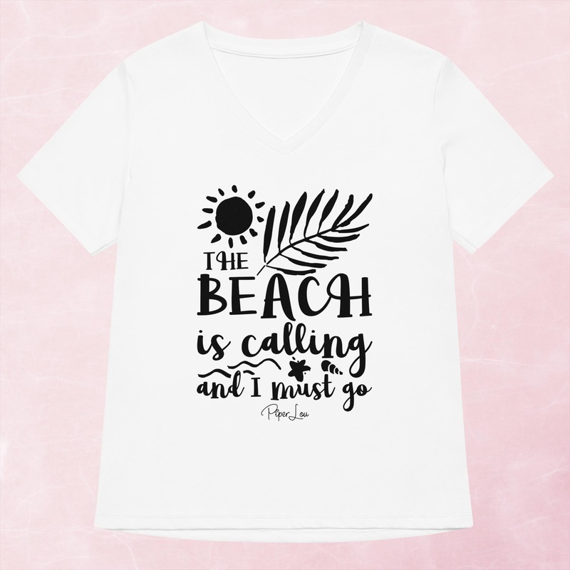 The Beach Is Calling And I Must Go Women’s Graphic V-Neck
