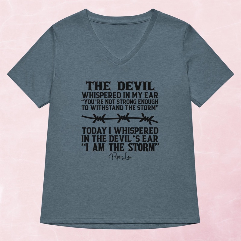The Devil Whispered In My Ear Women’s Graphic V-Neck